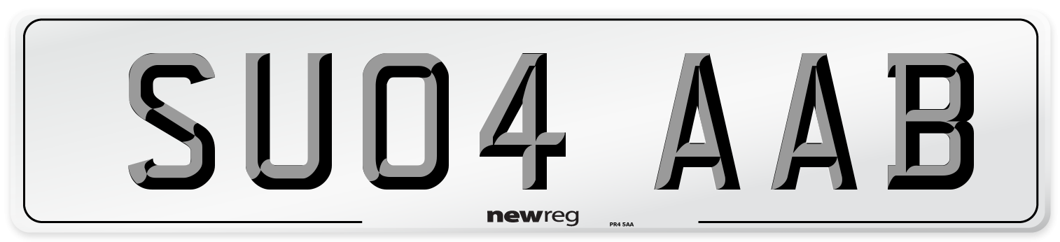 SU04 AAB Number Plate from New Reg